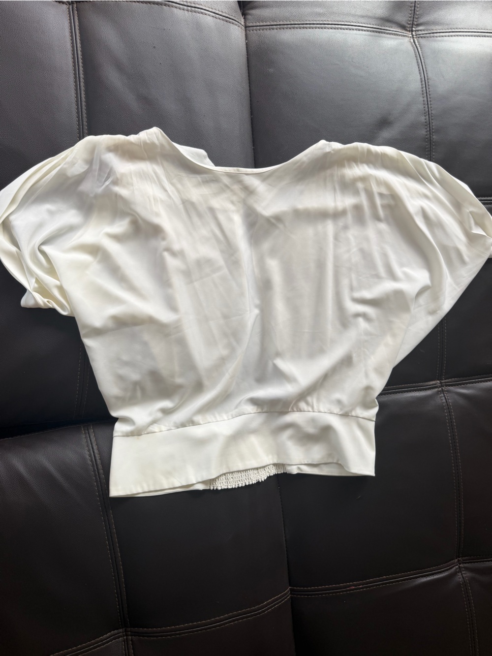 Gracia Cream Short Sleeve Blouse